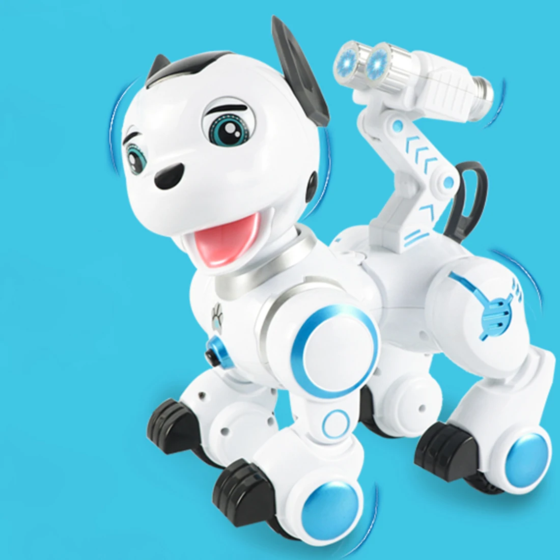 Детский развивающий умный радиоуправляемый робот-патруль, игрушка для собак с танцами, подмигиванием, подарок на день рождения для детей