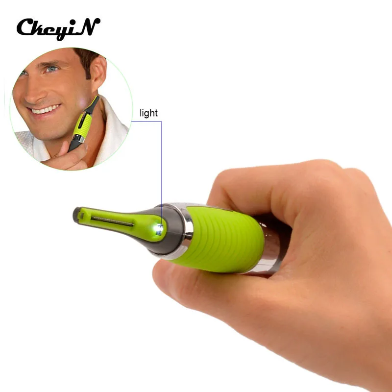 

CkeyiN Fashion Ear Eyebrow Nose Trimmer Multifunction Personal Electric Built In LED Light Face Care Hair Clipper Trimer 21