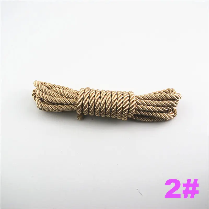 FASMILEY DIY Cord Jewelry findings 5 мм плетеная веревка мульти сплошной Цвет витая нить DIY аксессуары строка поставляет 100 м DS220 - Цвет: 2