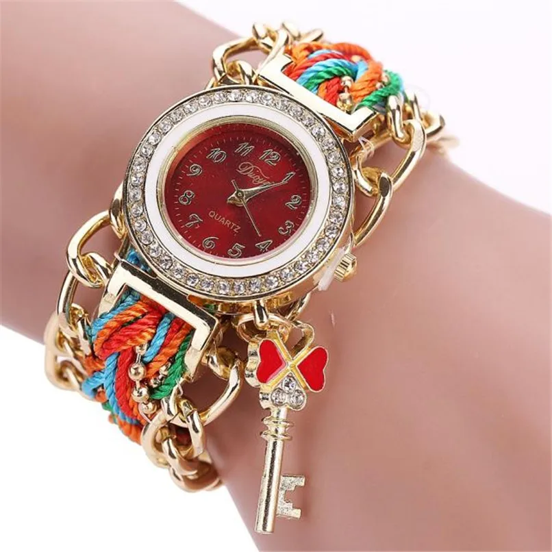 

Fashion Women's Dress Watch Bracelet Watch Ladies Leather Band Gold Dial Quartz Wristwatches High Quality bayan saat 28