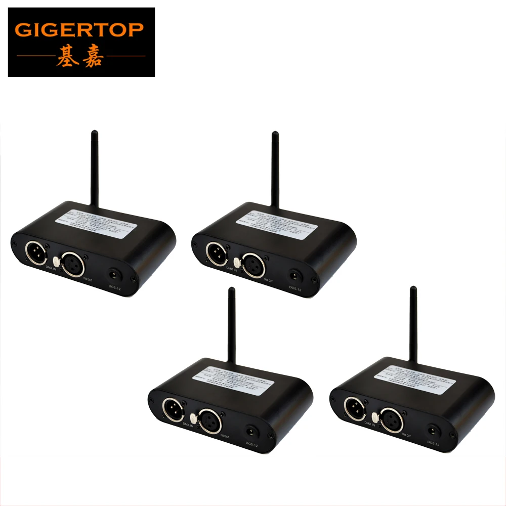 

Cheap Price 4 Unit 2.4g Wireless Transmitter Receiver PCB Board Box Wireless Controller Led Stage Light 3PIN DMX IN/Out Socket