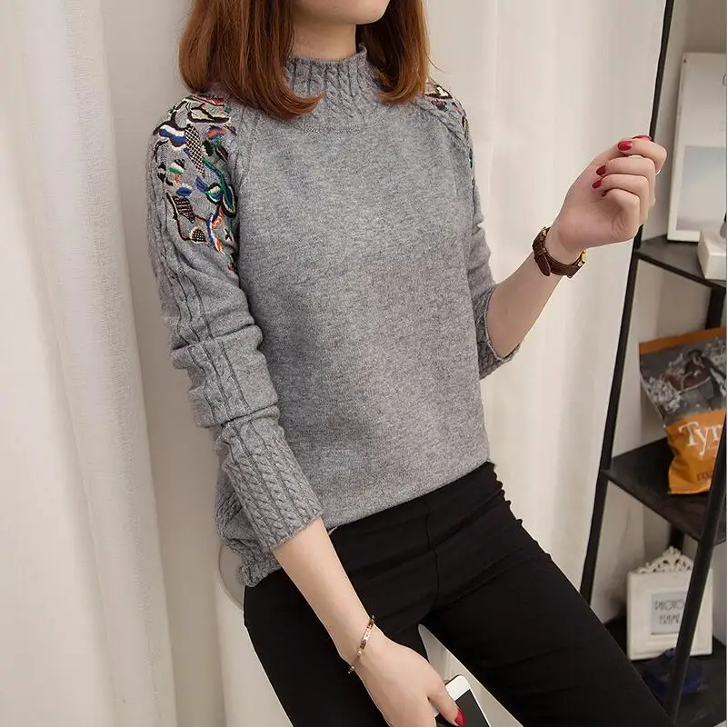 2018 Winter women's blouse New Fashion autumn women sweater plus size women slim pullover sweater women long-sleeve sweater