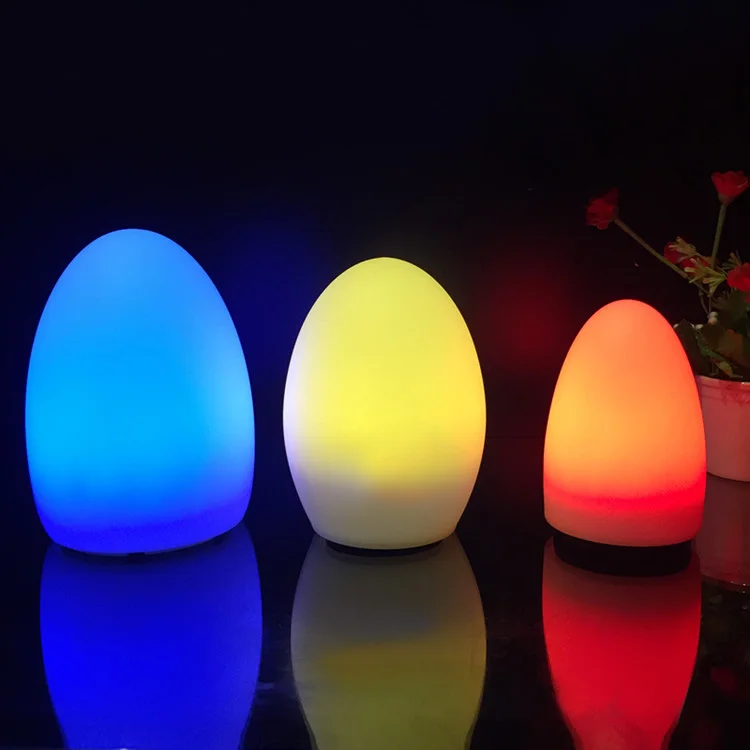 Романтический светодиодный мигающий Настольный светильник, перезаряжаемый 16 цветов, ночник для яиц, вечерние, кофейные, для домашнего декора
