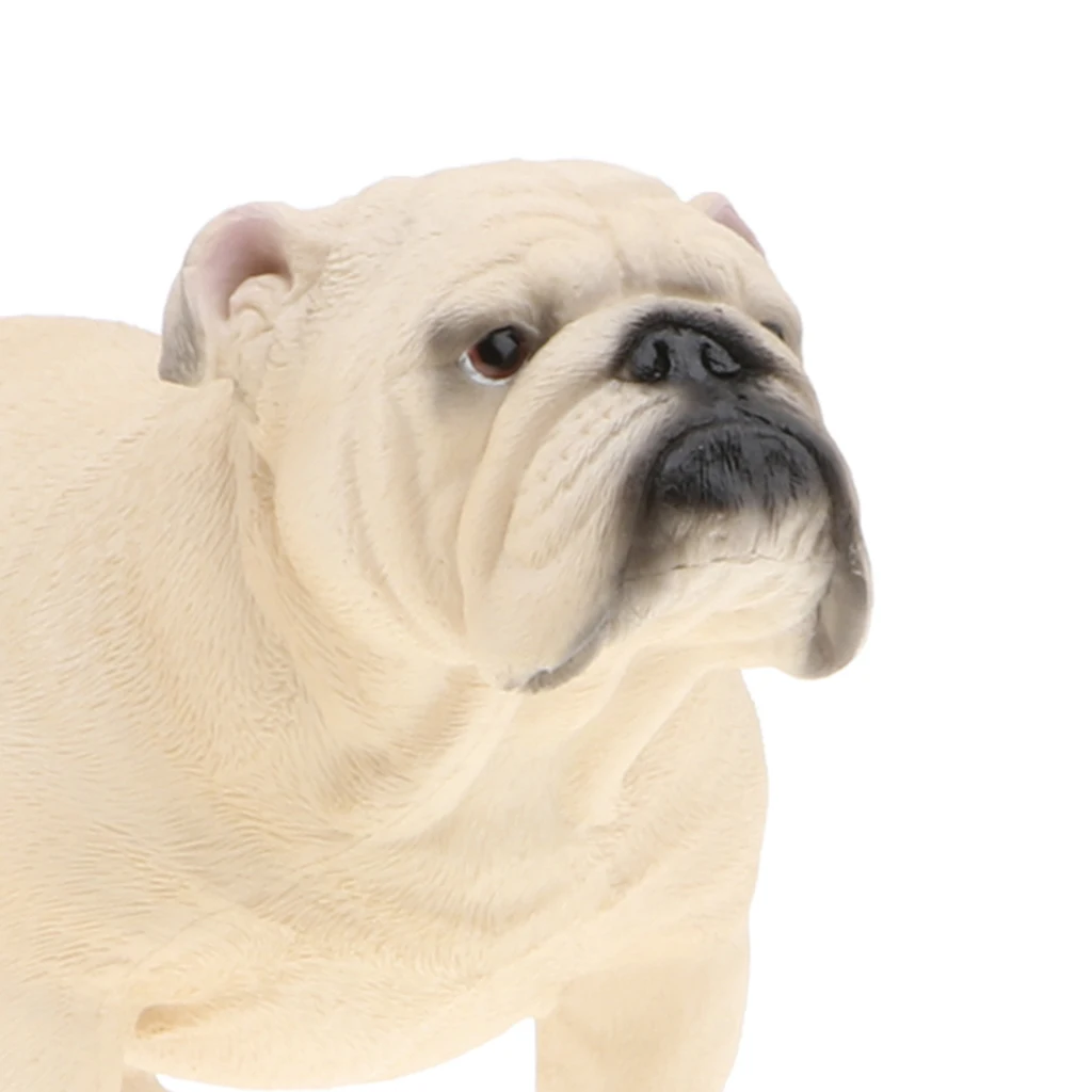 Realistic Big Bulldog Animal Puppy Pet Figure Toys Wild Forest Farm Ocean Creatures Action Models Kid Educational Toy Home Decor