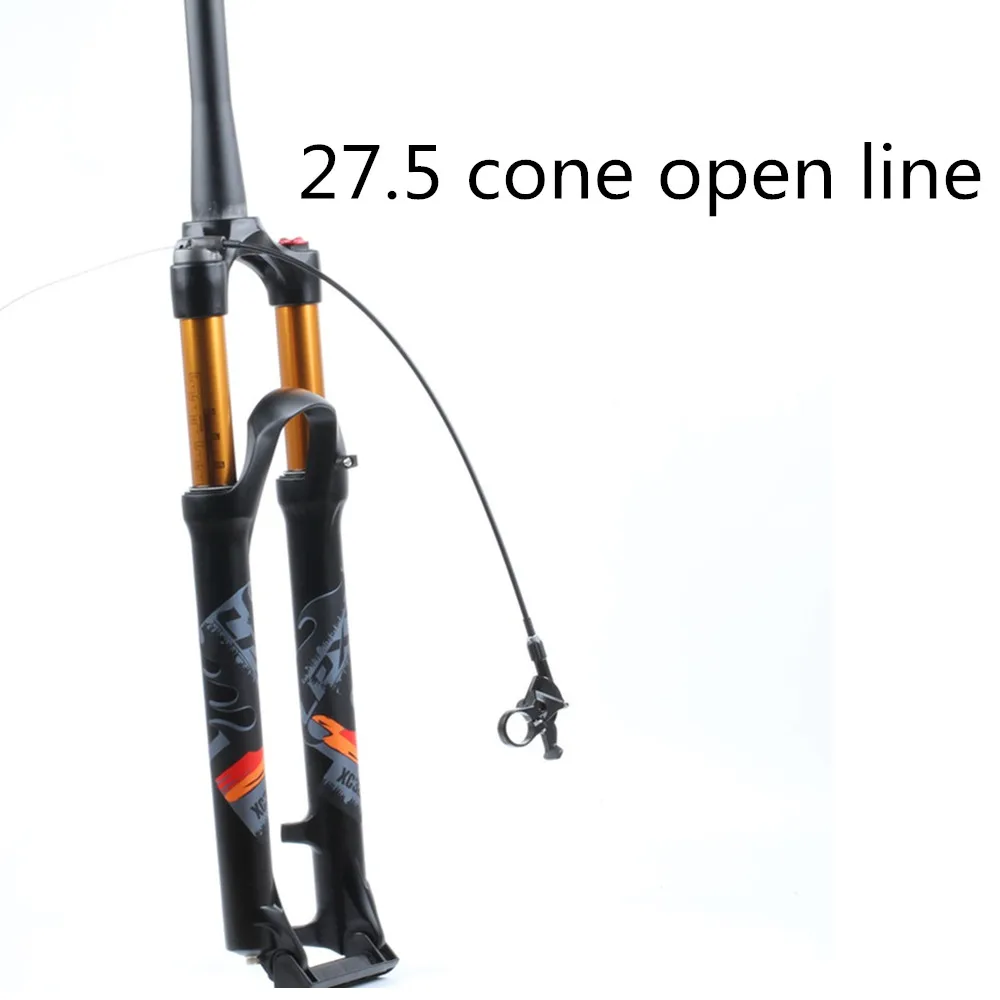 LPXX 32 RL 120 мм Air 27,5 29ER kegel Zoll Gabel подвеска Schloss Gerade Verjungt steckacchse QR Quick Release pelz MTB Fahrrad - Цвет: 27.5 cone open line