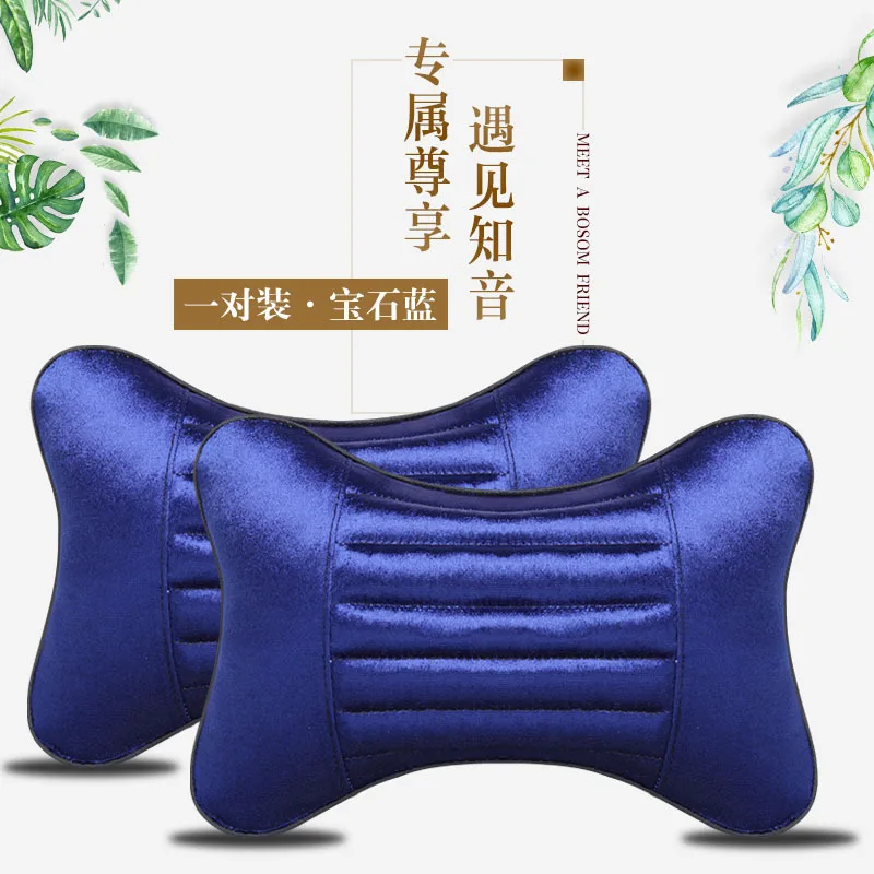 2 Packs Car Travel Pillow Headrest Pillow Neck Cushion Head Rest Auto Pillows Short Plush Warm Car Seat Pink Car Accessories - Цвет: Синий