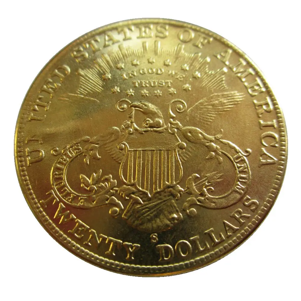 Дата 1883 1883-CC 1883-S 1884 1884-CC 1884-S 1885 1885-CC США золотые в виде(девиз на обратной стороне)$20 золото копия монет - Цвет: 1884-S