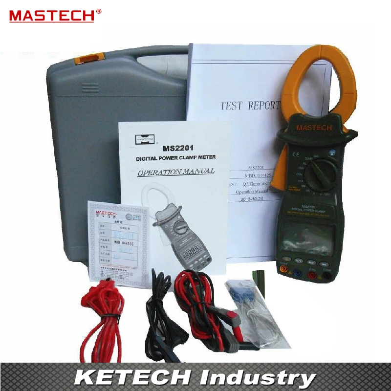 MASTECH MS2201 цифровой измеритель мощности с зажимом Активный/Видимый/реактивный