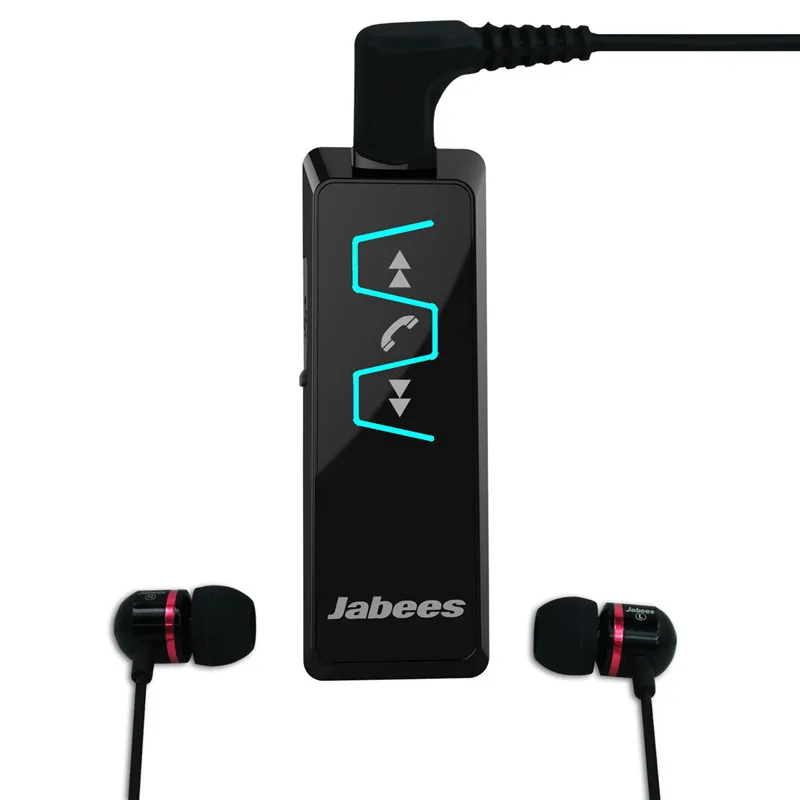 

Original Jabees IS901 Bluetooth Headset Stereo Collar Clip Bluetooth Earphone Receiver Wireless Headphones Earphone Music Player