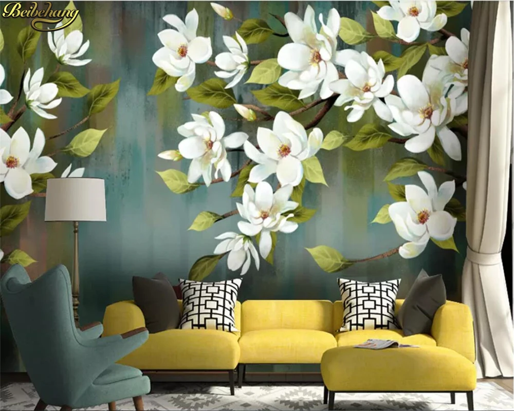 

beibehang Custom photo wallpaper mural American retro flowers birds and flowers modern minimalist abstract background wall paper