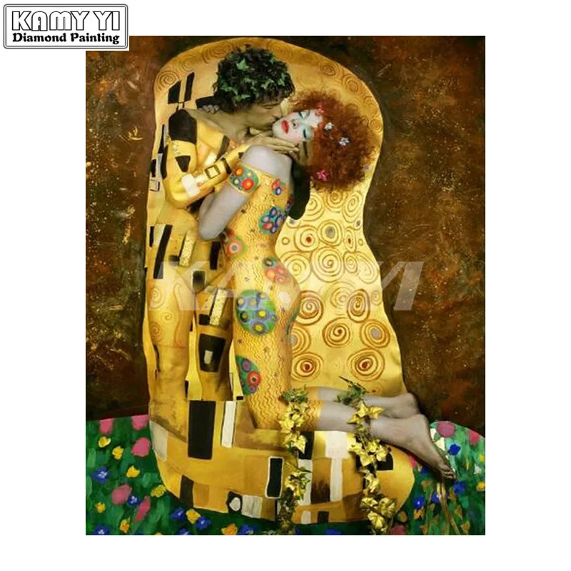5D Diamond Embroidery Paintings Rhinestone Pasted Diy Diamond Painting Cross Stitch Gold Lover Diamond Mosaic_