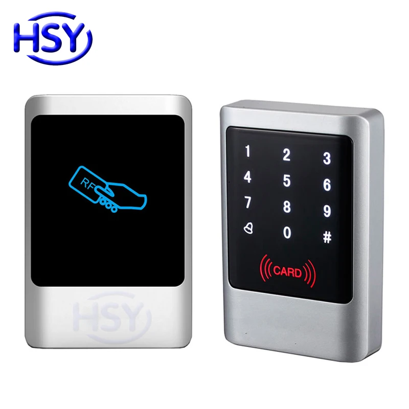 

HSY Touch Keypad Single Door Access Control 125Khz Proximity EM ID Card Entry Lock Standalone Controller with 10pcs Free Keyfobs