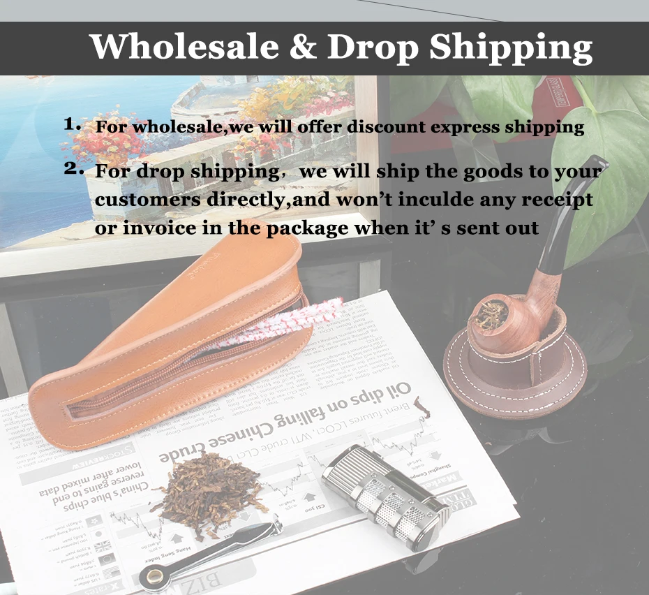 leather tobacco pipe case