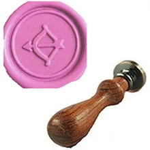 Винтаж стрельба из лука любовь пользовательское изображение логотип свадебные приглашения воск печать штамп палисандр ручка набор