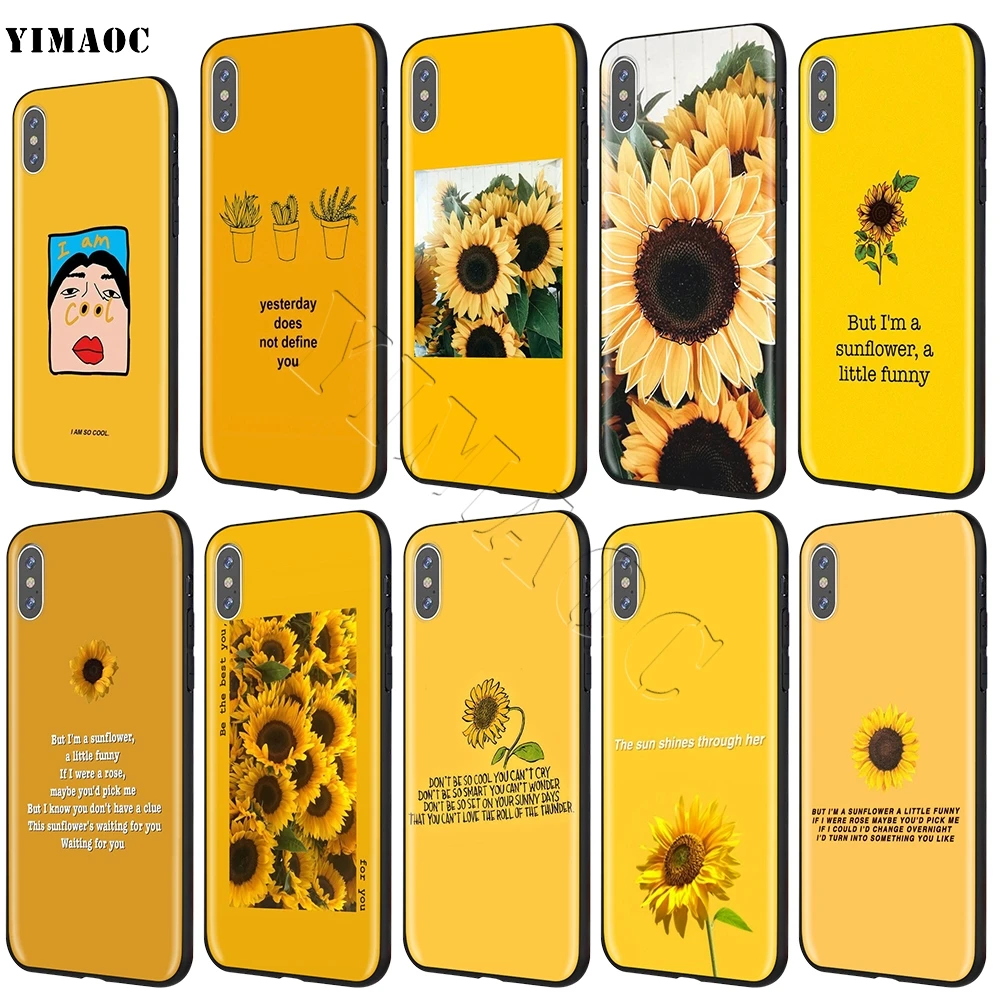 YIMAOC эстетичный Подсолнух Новинка мягкий чехол для Apple iPhone SE 2020 5 5s 6 6s 7 8 Plus XR X Xs 11 12