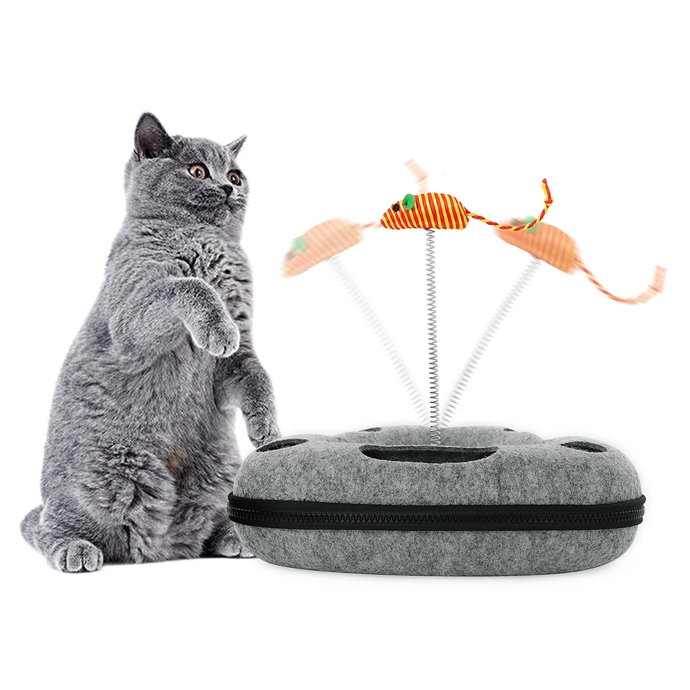 Cat Toys Interactive With Mice Amusement Disk With Ball Play Activity