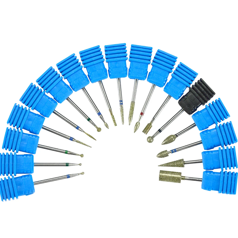 1 шт. алмазное сверло 3/3" с хвостовиком для дизайна ногтей, электрическое сверло, вращающееся сверло для удаления кутикулы, инструменты для чистки маникюра, педикюра, инструменты для ногтей, JIjg01-17