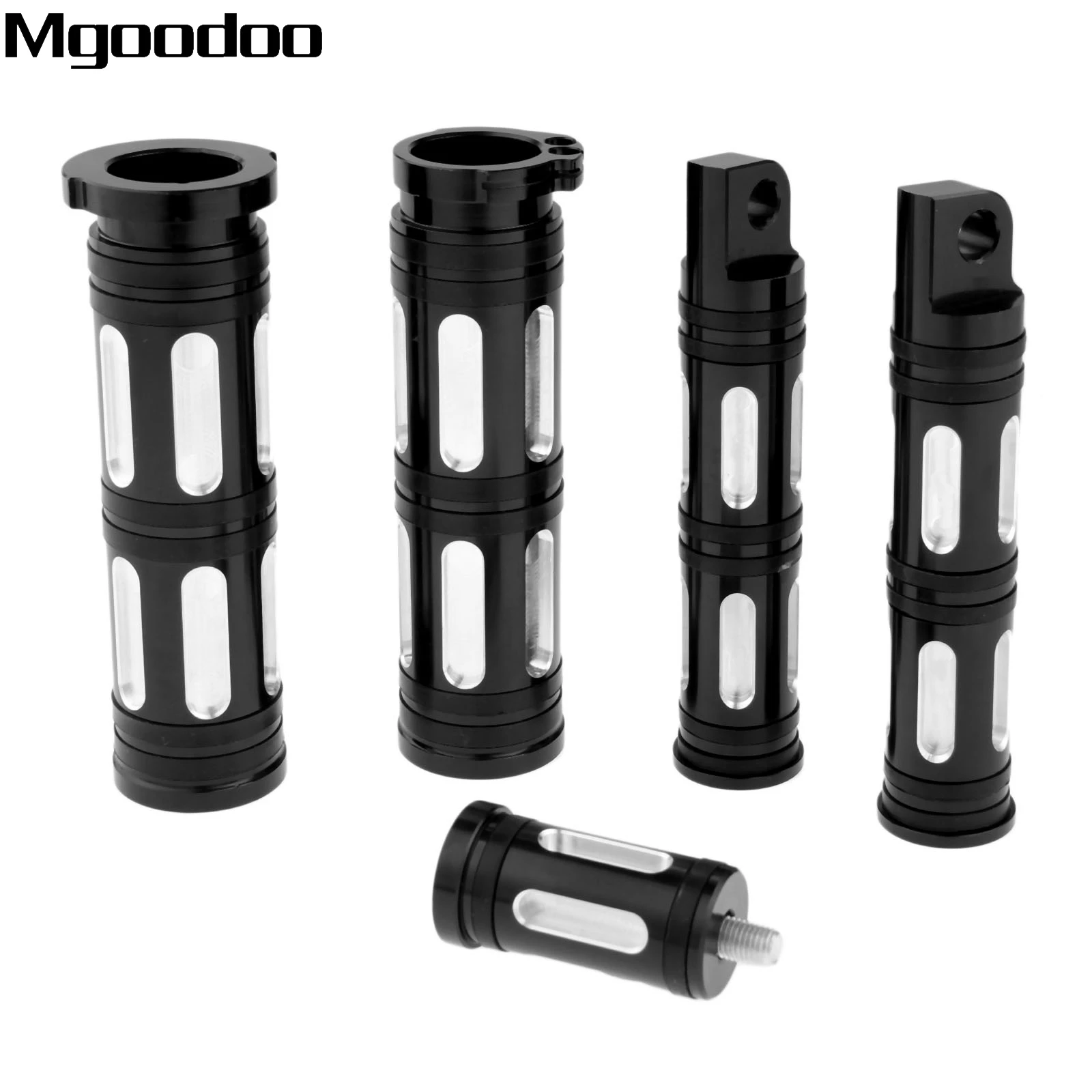

CNC Motorcycle Footrest Gear Shifter Foot Pegs Handle Bar Hand Grips Deep Edge Cut For Harley XL XR 883 1200 X48 Dyna Softail