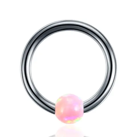 16g G23 Titanium Nose Rings Opal Captive Bead Rings Nose Piercing Ear Cartilage Rings Earring Piercing Charming Jewelry