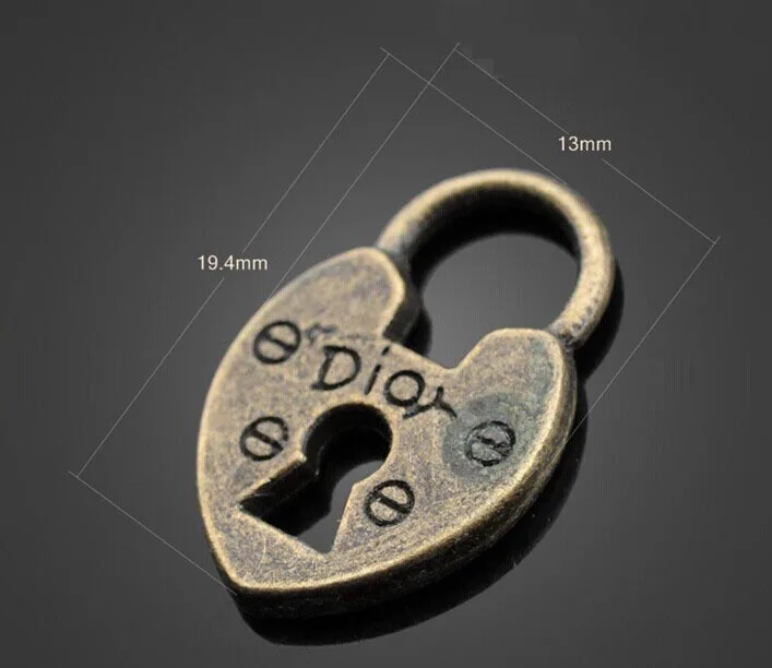 100 шт античные бронзовые подвески с подвеской в виде замка любви-DIY ювелирные