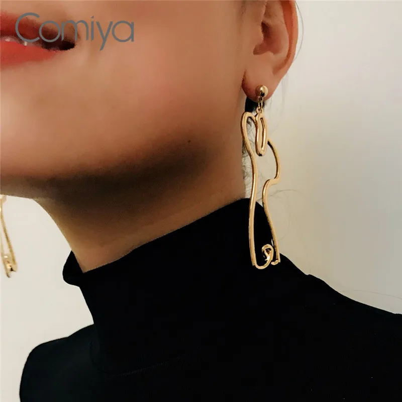 Comiya серьги в стиле стимпанк Для женщин Абстрактный Узор Aretes Largos Para Mujer