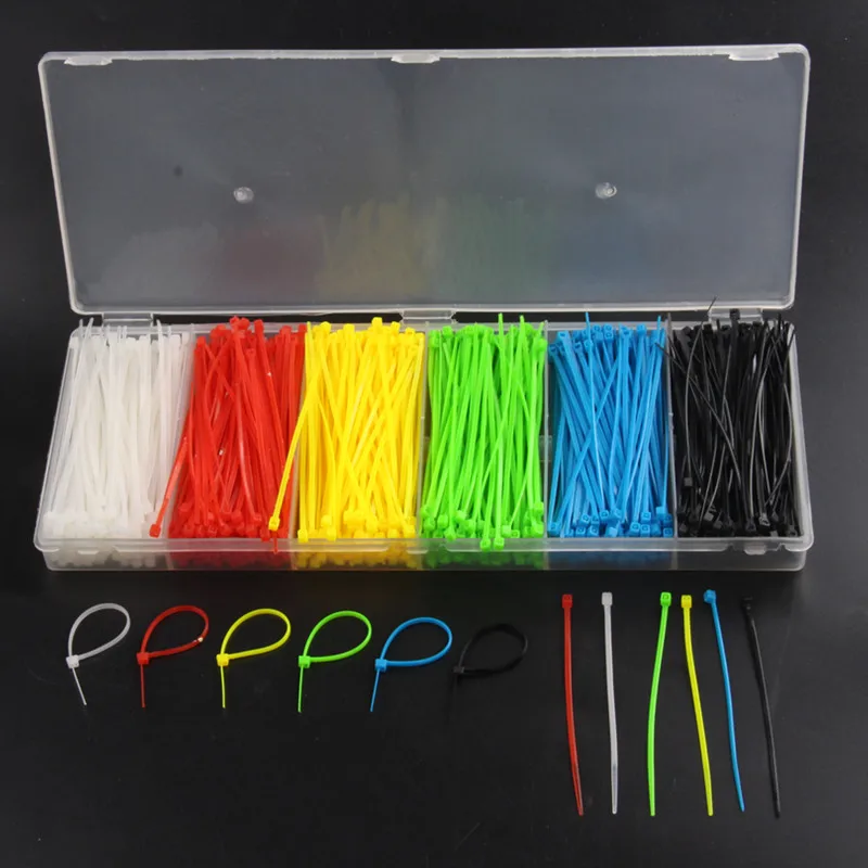900pcs/box Self Locking 100mm X 2mm Newest Nylon Cable Wire Zip Ties 6