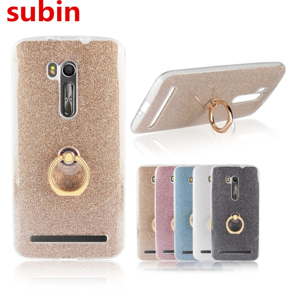 

For Asus Zenfone Go ZB551KL Case Flash powder 3D Relief Silicone Soft For Asus ZernFone Go TV G550KL TPU With Ring Phone Bag