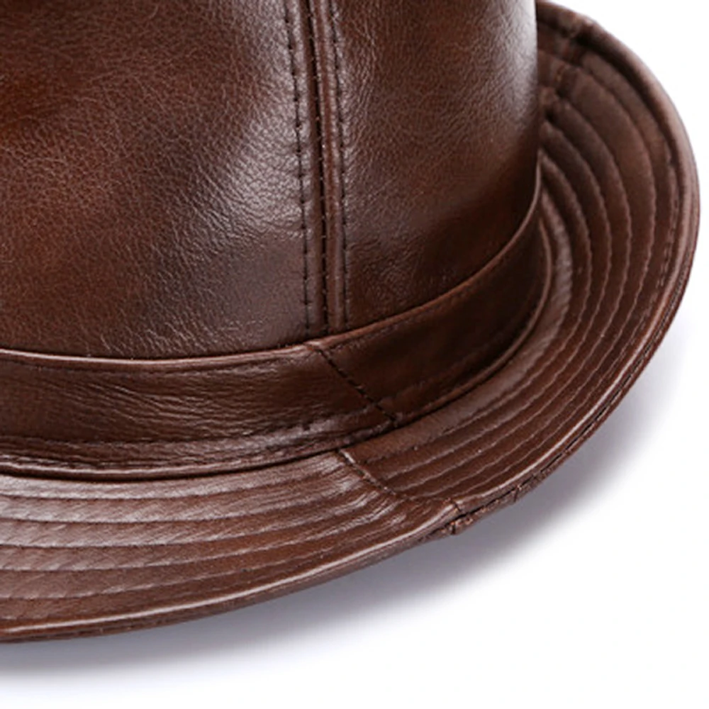 Мужские настоящие воловьи кожаные ковбойские шляпы, модные новые стильные шапки из натуральной кожи, распродажа, шапки из натуральной воловьей кожи s
