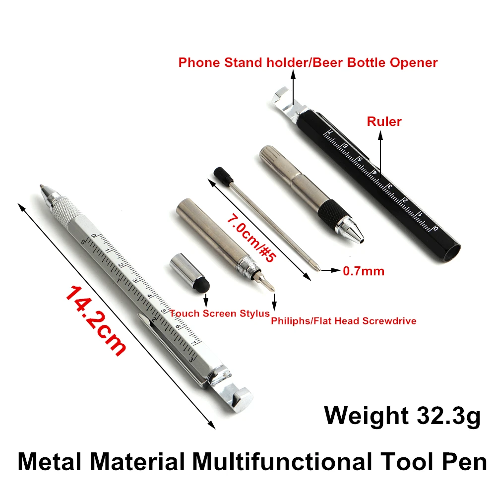 1 шт. многофункциональная ручка металлический инструмент шариковые ручки со стилусом и открывалкой для пивных бутылок многофункциональная ручка Подставка для телефонов держатель