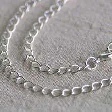 100 шт/партия Посеребренная 3,5 мм ожерелье цепь с застежкой Омаров 3" L