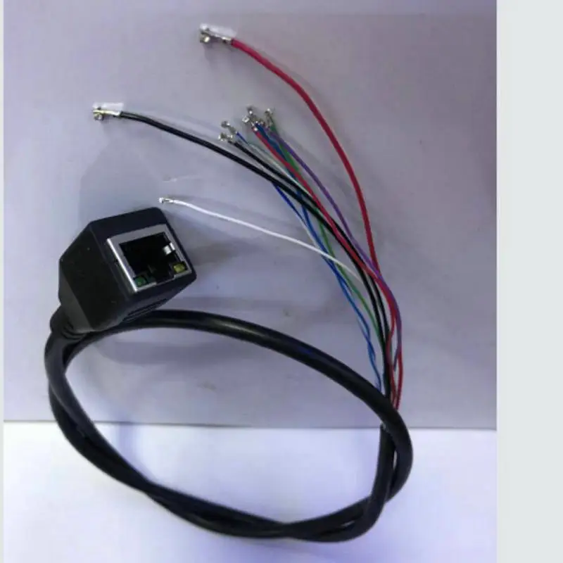 (2 PCS) CCTV POE IP network Camera PCB Module video power cable, 60cm long, RJ45 female connectors with Terminlas Free Shipping (2 PCS) CCTV POE IP network Camera PCB Module video power cable, 60cm long, RJ45 female connectors with Terminlas Free Shipping