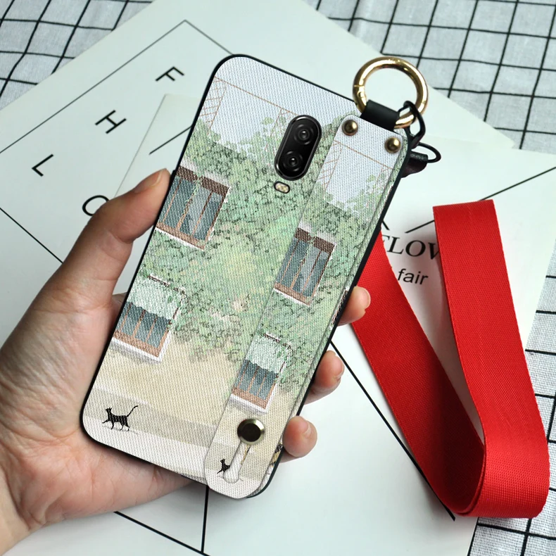 Браслет держатель шейный ремешок чехол s для Oneplus 6 1 + One plus красивый пейзаж задняя