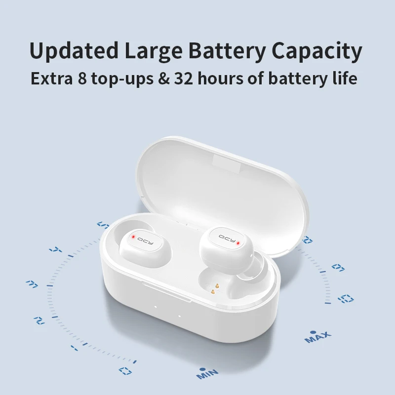 QCY QS2 TWS наушники Bluetooth V5.0 3D стерео Спортивные Беспроводные наушники с двойным микрофоном, автоматическое подключение