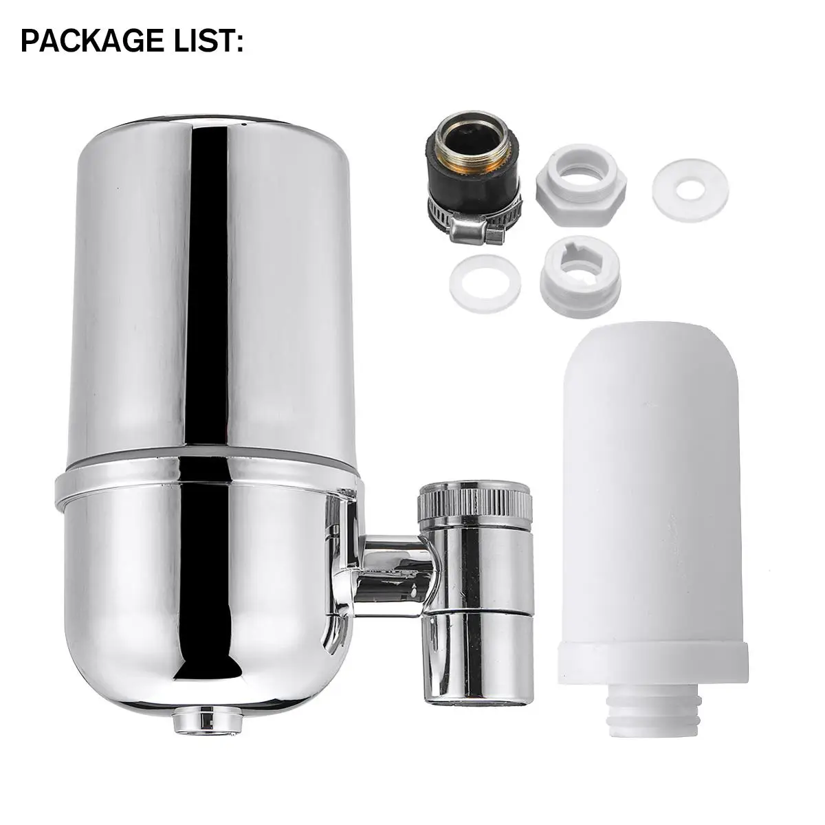 Tap Water Purifier Kitchen Faucet Washable Ceramic Percolator Mini Water Filter Rust Bacteria Removal Replacement Filter