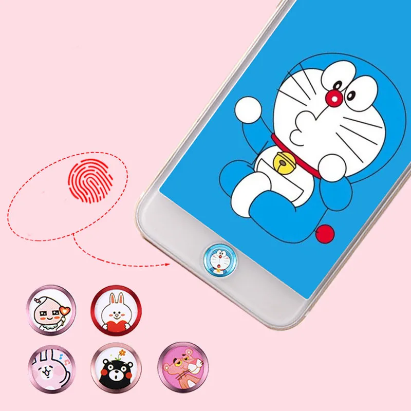 

2018 Cartoon Cat Touch ID sensor Home Button Sticker For iPhone 5S SE 6 6S 7 8 Plus X For Ipad air 2 mini 4 Fingerprint Keypad