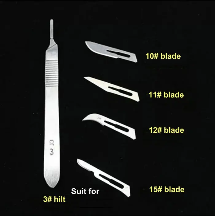 1 шт. № 3 или № 4, рукоятка из нержавеющей стали, хирургическое лезвие, Ручка ножа для гравировки печатных плат, художественные инструменты DIY и т. д
