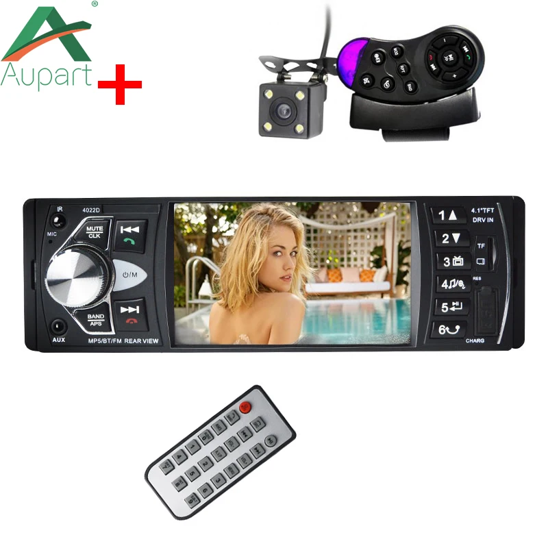

4 Inch Bluetooth Stereo 1 Din Car Radio Car Video Multimedia Player Rear View Camera USB AUX Car Audio Player Multimedia Player