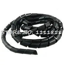3,5 м 11.5Ft полиэтилен пе спиральный кабель провода обмотки трубки Черный 20 мм