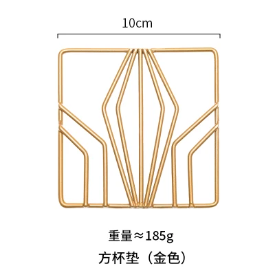 Скандинавском стиле кованого железа горшок площадку Бытовая изоляции кухонный стол мат coaster Чаша анти-горячий коврик - Цвет: B