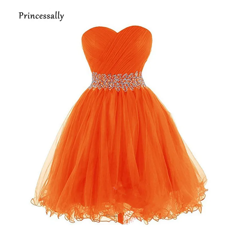 orange short dress