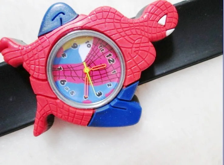 Мультфильм Новый Человек-паук силиконовой резины наручные Обувь для девочек Обувь для мальчиков Дети Великий Craze симпатичные часы