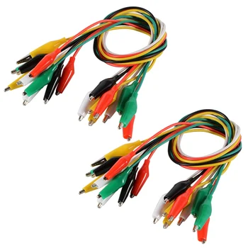 

DSHA -20pcs 50cm/20 inch Crocodile Clip Double-ended Test Insulated Leads Cable Wire