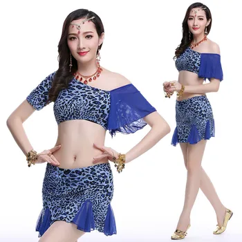 

Oriental Dance Costumes Dancing Women Costume Comfortable Set Summer New Sexy Leopard Costumes Show Service Practice Top+skirt