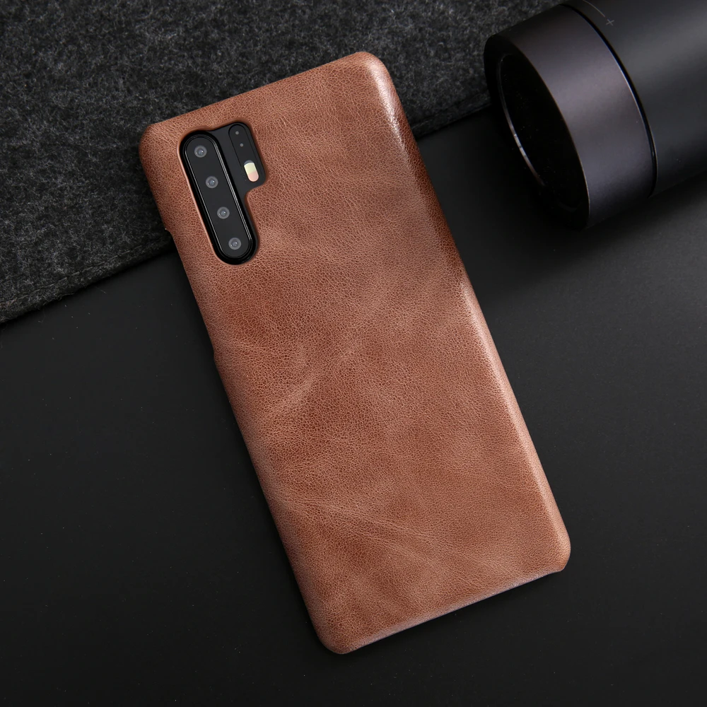 Роскошный Матовый кожаный чехол для телефона huawei P30