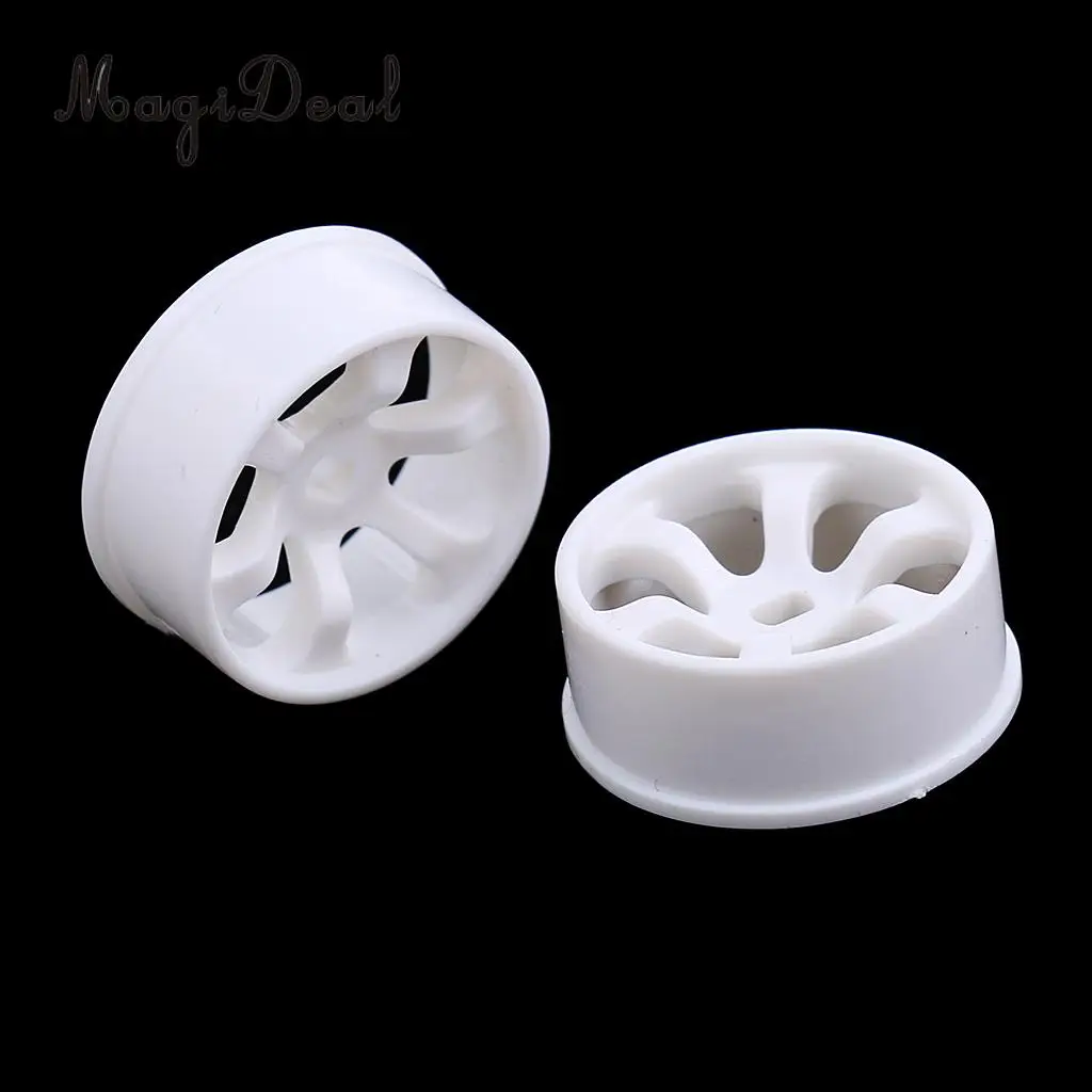MagiDeal 4Pcs Plastic White Wheel Rim for WLtoys K969 K989 P929 1/28 RC Drift Car Spare DIY Parts