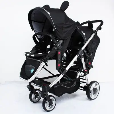 

Twin baby strollers can sit and lie on the trolley easy fold the baby carriage before and after the seat