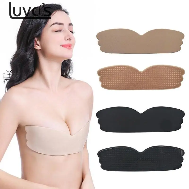 

2 Colors Freedom Bra Silicone Push Up Invisible Bra Underwear Self Adhesive Strapless Bandage Blackless Solid Invisible Bra