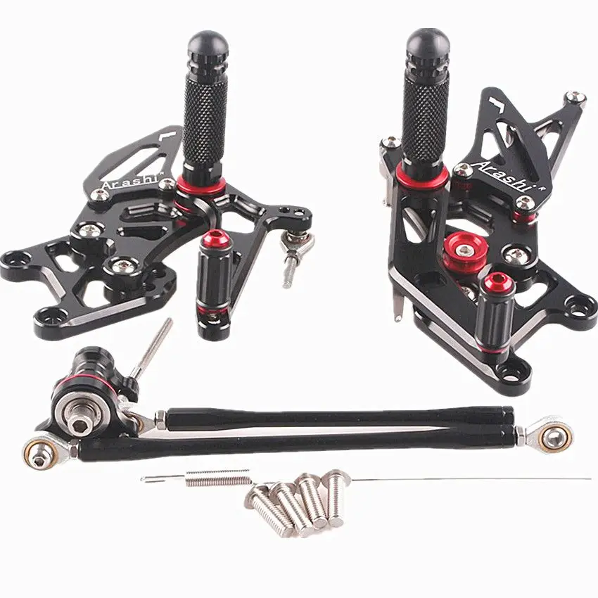 

Adjustable Rearset Foot Pegs For Honda CBR600RR 2007 2008 CNC Motorcycle Aluminum Black