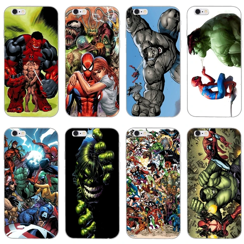 

Spider Man Marvel Hulk For Huawei Honor 10 9 Lite 8 8C 8X 7C 7X 7A 6C pro 6 Play 6X 6A 5A LYO-L21 V8 V10 case Soft phone cover
