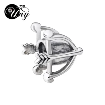 

UNY Vintage Beads DIY European bead Fit Pandora charm bracelet 925 Silver Beads Sagittarius Zodiac Spacer Bead Fit Pandora Charm